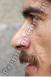 Nose Head Man Slim Athletic Bearded Street photo references